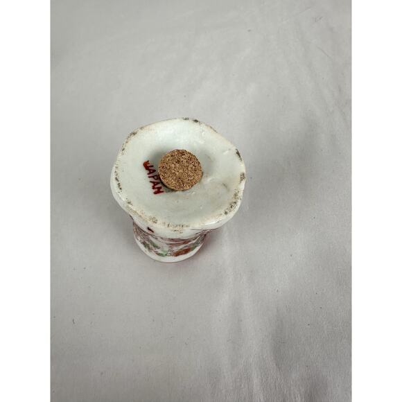 Japanese Antique China Salt and Pepper Shakers Geisha Floral St 1921-1941 - Picture 4 of 9